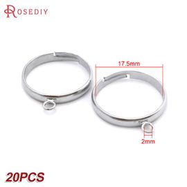 Bagues De Base En Laiton De Couleur Or 24k Ou Rhodium Avec Un Trou, Accessoires Pour La Fabrication De Bijoux, Fournitures De Bricolage
