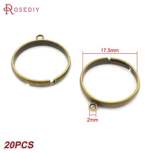 Bagues De Base En Laiton De Couleur Or 24k Ou Rhodium Avec Un Trou, Accessoires Pour La Fabrication De Bijoux, Fournitures De Bricolage