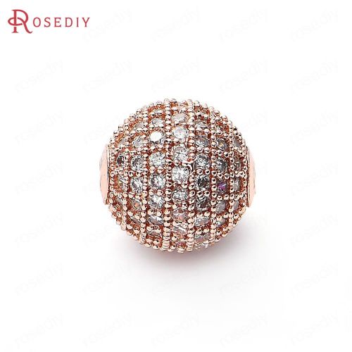 Perles En Laiton Et Zircon Pour Fabrication De Bijoux, 2 Pièces, Trou De 12mm, 37343 Mm, Perles D'espacement, Bracelets, Fournitures, Résultats De Bricolage, Accessoires, 1.8