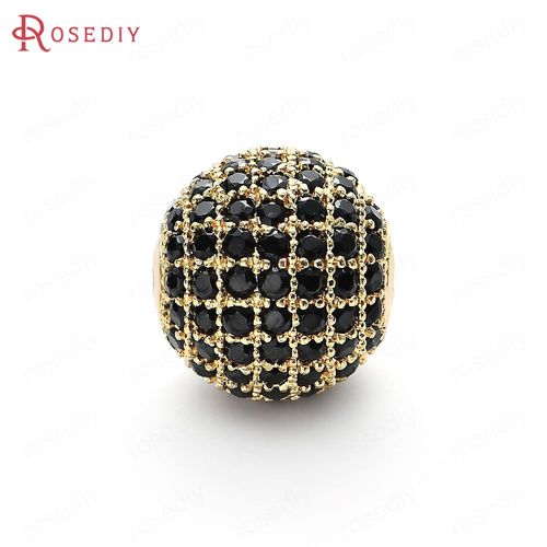 Perles En Laiton Et Zircon Pour Fabrication De Bijoux, 2 Pièces, Trou De 12mm, 37343 Mm, Perles D'espacement, Bracelets, Fournitures, Résultats De Bricolage, Accessoires, 1.8
