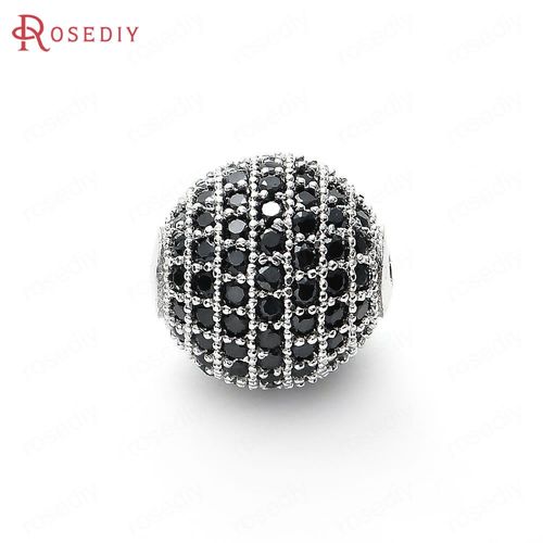 Perles En Laiton Et Zircon Pour Fabrication De Bijoux, 2 Pièces, Trou De 12mm, 37343 Mm, Perles D'espacement, Bracelets, Fournitures, Résultats De Bricolage, Accessoires, 1.8