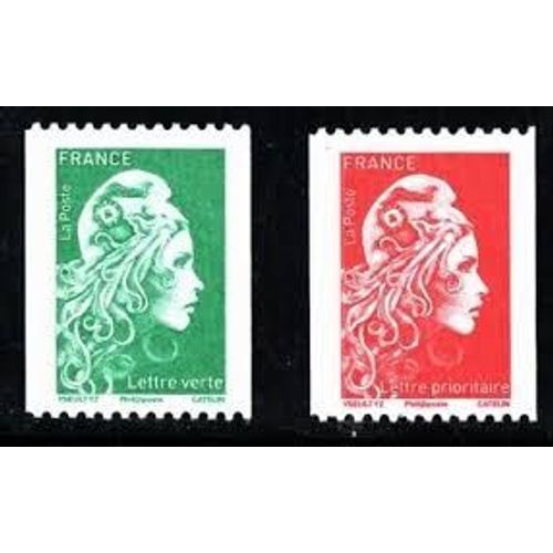 Type Marianne L'engagée Provenant De Roulettes La Paire Année 2018 N° 5255 5256 Yvert Et Tellier Luxe