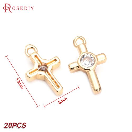 Pendentifs Croix En Laiton Couleur Or 24k, Bijoux, Colliers, Fournitures, Résultats, Boucles D'oreilles, Accessoires, Vente En Gros