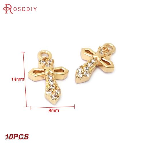 Pendentifs Croix En Laiton Couleur Or 24k, Bijoux, Colliers, Fournitures, Résultats, Boucles D'oreilles, Accessoires, Vente En Gros