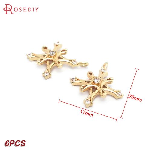 Pendentifs Croix En Laiton Couleur Or 24k, Bijoux, Colliers, Fournitures, Résultats, Boucles D'oreilles, Accessoires, Vente En Gros