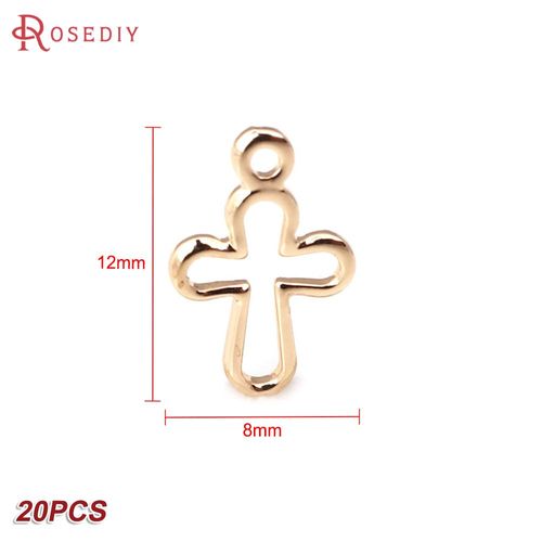 Pendentifs Croix En Laiton Couleur Or 24k, Bijoux, Colliers, Fournitures, Résultats, Boucles D'oreilles, Accessoires, Vente En Gros