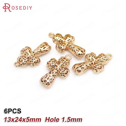 Pendentifs Croix En Laiton Couleur Or 24k, Bijoux, Colliers, Fournitures, Résultats, Boucles D'oreilles, Accessoires, Vente En Gros