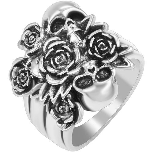 Bague Tête De Mort Rose Punk Pour Femme, Accessoires De Bijoux Gothiques, Vacances, Anniversaire, Fête D'halloween, Mode