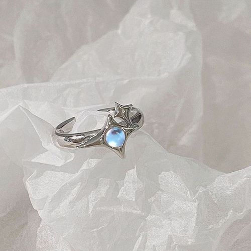 Bagues De Couple Ouvertes En Biscuits Violet Brillant Pour Femmes Et Hommes, Bague Réglable Étoile En Cristal Vintage, Bijoux D'amoureux, Mode, Y2k