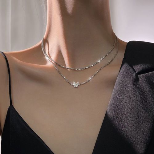 Collier Papillon En Diamant Exquis Pour Femme, Breloque, Kchain De La Raq De Rotterdam, Ixd'anniversaire, Cadeau De Bijoux Pour Travailleurs De Mariage
