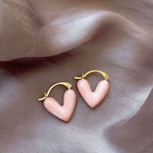 Boucles D'oreilles Élégantes En Métal Pour Femmes, Goutte D'huile Blanche, Goujon D'amour Exquis, Cadeaux De Bijoux, Mode Coréenne, Luxe Abordable, 2023