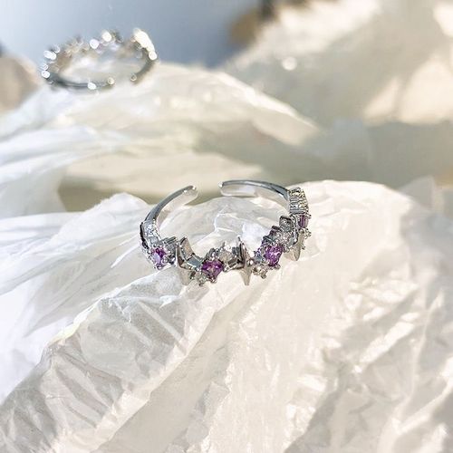 Bague Planète En Cristal Bleu Coréen Pour Femme, Réplique Moonlight, Mode Y2k, Bijoux Brillants, Cadeau De Fête D'anniversaire, Accessoires