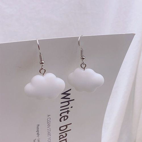 Boucles D'oreilles Nuage De Pluie Blanc Exquis Pour Hommes Et Femmes, Gouttes D'oreille En Cristal Transparent, Fête De Mariage, Cadeaux De Vacances, Bijoux 03