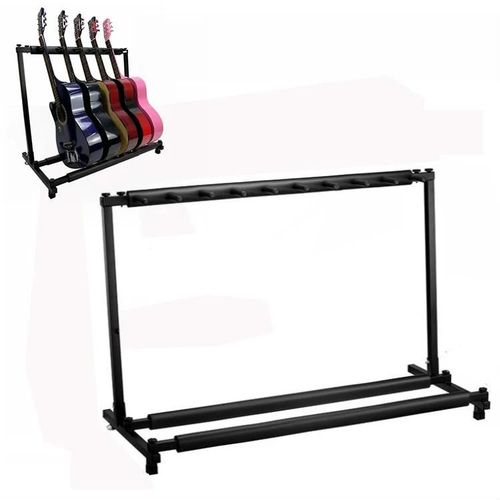 Présentoir De Guitare Pliable En Métal-9 Racks Pour Instruments De