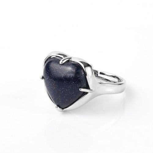 Bague D'amour En Pierre Naturelle De Style Ethnique, Ouverture Simple Et Réglable, Fête Des Filles, Bijoux De Vacances, Accessoires Cadeaux, Nouveau