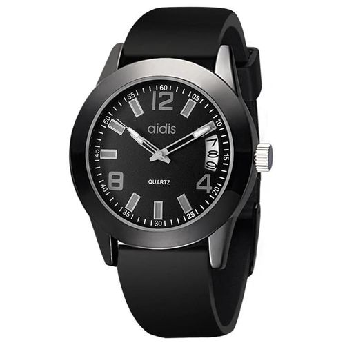 Montre À Quartz En Silicone-My-1601 Version Régulière,Support De Calendrier,Gris Gris