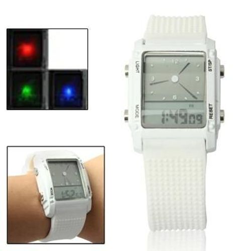 Montre De Sport Numérique-Double Écran Lcd,Chronographe Led Coloré,