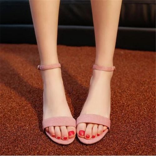 Sandales À Bout Ouvert Pour Femmes-Summer Pink Design,Taille 34-Rose,34