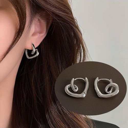 Boucles D'oreilles Coeur En Fil De Fer Barbelé Punk, Boucles D'oreilles Gothiques En Métal Barbelé, Boucles D'oreilles Goutte De Coeur Rose, Bijoux Noirs, Accessoires De Fête