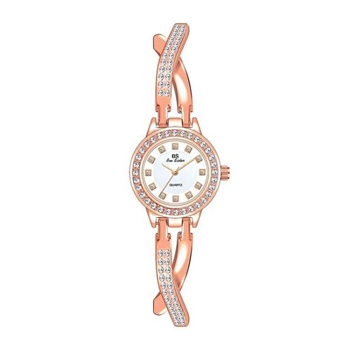 Butterfly Cross Full Diamond Montre Pour Femme-Bracelet En Or Rose Par Rose Gold