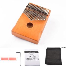 Kalimba Thumb Piano-Piano À Doigts Pour Débutant 17 Tons,Kit Jaune Par