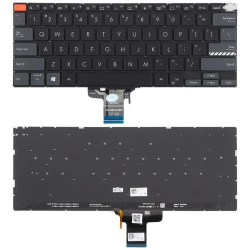Clavier d'ordinateur portable rétroéclairé version américaine pour Asus Vivobook Pro 14X M7400 M4700 M4700QC M4700PC M7600 M3400 M3401 M3401Q X7400 X3400 X3400P K3400P Noir