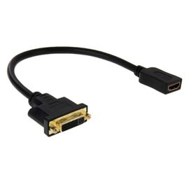Câble adaptateur HDMI vers DVI-30cm,femelle 24+5 broches,