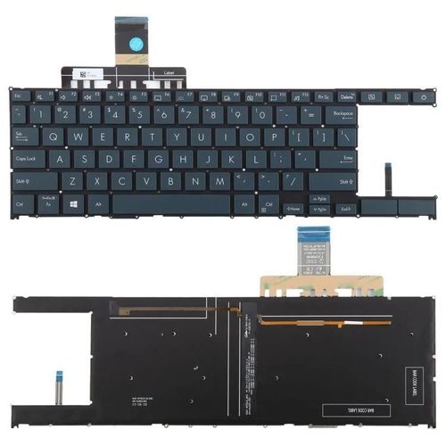 Clavier d'ordinateur portable rétroéclairé version américaine Clé directionnelle rectangle pour Asus Zenbook Duo 14 UX482 UX482E UX4100E UX482J
