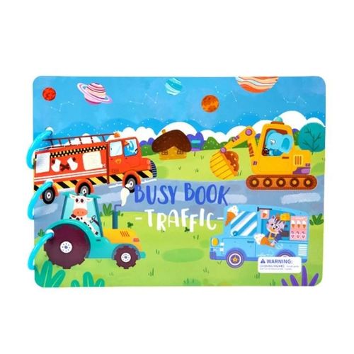 Jouet De Développement De L'intelligence Des Enfants-Livre D'activités De Dessin Animé Réutilisable Traffic
