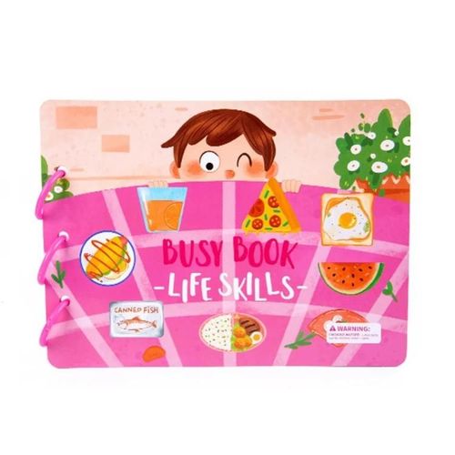 Jouet De Développement De L'intelligence Des Enfants-Livre D'activités De Dessin Animé Réutilisable Life