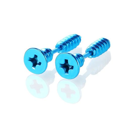 Boucles D'oreilles Punk Colorées En Acier Inoxydable Pour Femme Et Homme, Bijoux De Piercing, Helix, Or, Noir, 1 Paire
