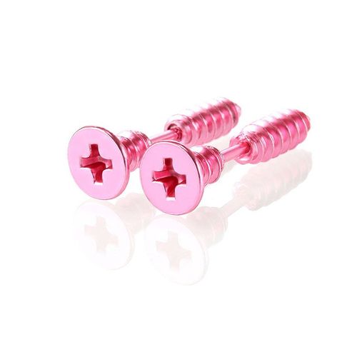 Boucles D'oreilles Punk Colorées En Acier Inoxydable Pour Femme Et Homme, Bijoux De Piercing, Helix, Or, Noir, 1 Paire