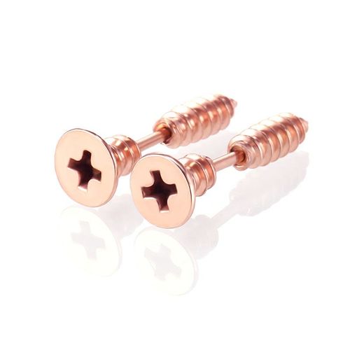 Boucles D'oreilles Punk Colorées En Acier Inoxydable Pour Femme Et Homme, Bijoux De Piercing, Helix, Or, Noir, 1 Paire