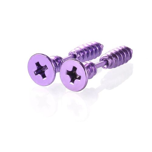 Boucles D'oreilles Punk Colorées En Acier Inoxydable Pour Femme Et Homme, Bijoux De Piercing, Helix, Or, Noir, 1 Paire