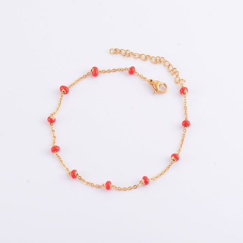 Collier Ras Du Cou En Acier Inoxydable Plaqué Or Pour Femme, Bracelets De Oral Ille En Émail Coloré, Tendance, Bijoux Imperméables