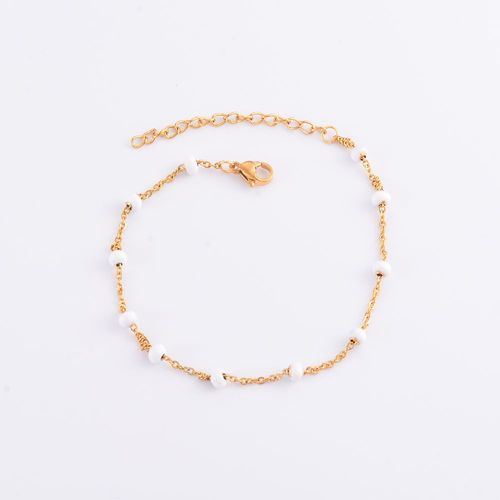 Collier Ras Du Cou En Acier Inoxydable Plaqué Or Pour Femme, Bracelets De Oral Ille En Émail Coloré, Tendance, Bijoux Imperméables