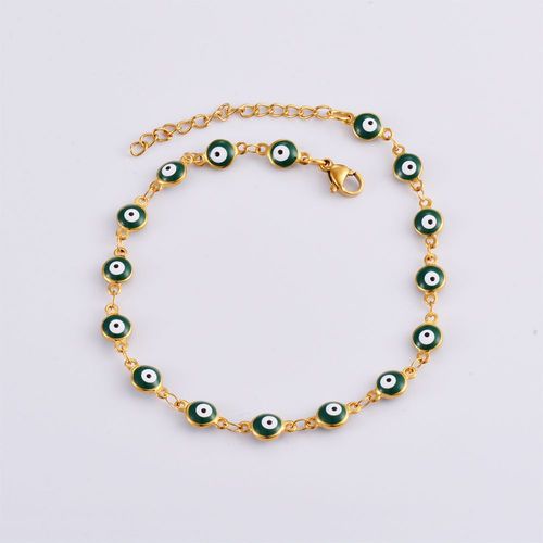 Bracelets En Acier Inoxydable Pour Femme, Mauvais ¿Il Bleu Et Rouge, Perle Émaillée, Bijoux Turcs Porte-Bonheur, Cadeaux