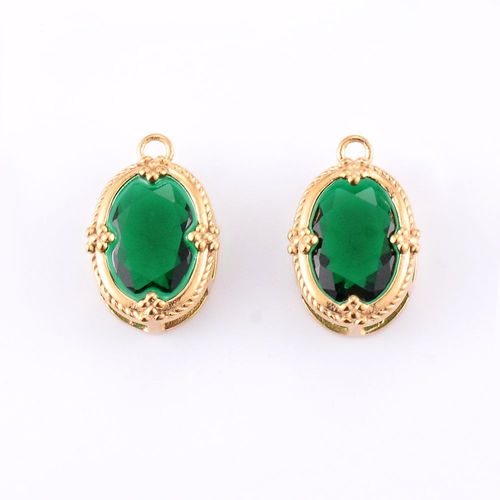 Zcompresses Ovales En Acier Inoxydable Plaqué Or 18 Carats, Pendentif En Quartz, Boucle D'oreille Bricolage, Colliers De La Présidence, Bijoux En Gros, 3 Pièces