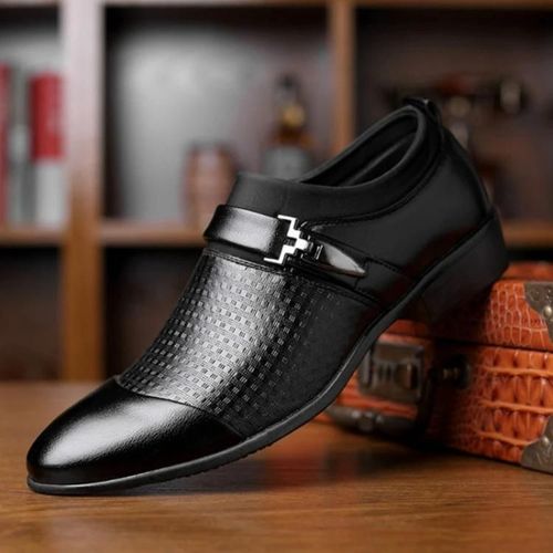 Chaussures D'affaires Pour Hommes-Grande Taille 48,Noir-Automne/Hiver Noir,48