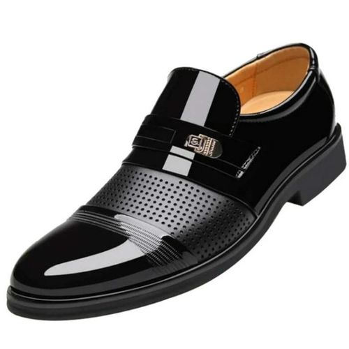 Chaussures Habillées D'été À Enfiler Pour Hommes-Sandales À Trou Noir,Taille 41 Sandales Noires,41