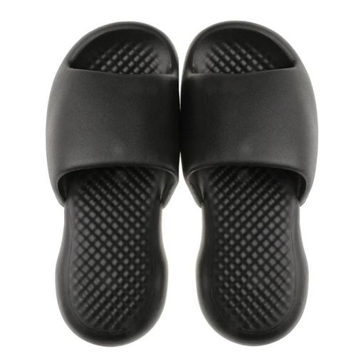 Pantoufles De Bain En Plastique Épais À Fond Souple Pour Hommes-Usage Domestique Intérieur,Taille 40-41,Noir Noir,40-41