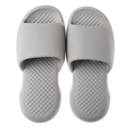 Pantoufles De Bain En Plastique Souple Épais Pour Hommes-Confort Domestique Intérieur,Taille 42-43,Gris Clair Gris Clair,42-43