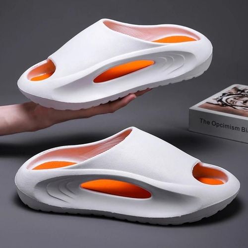 Hommes Pantoufles D'été Antidérapant Doux Hollow Sports Sandales 40-41 Orange,40-41