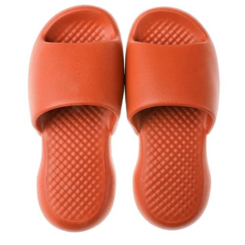 Pantoufles En Plastique Souple Épais Pour Femmes-Chaussures De Salle De Bain Intérieure D'été,Taille 39-40,Orange Orange,39-40