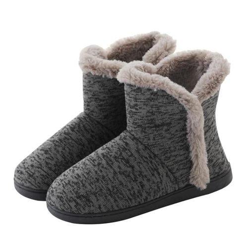 Pantoufles Montantes En Coton Pour Hommes-Chaussures D'intérieur Chaudes En Velours,Taille 39-40