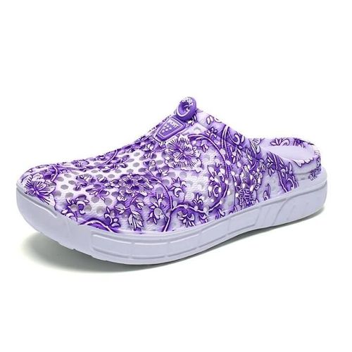 Hollow Hole Shoes-Demi-Pantoufles Pour Femmes Légères Et Respirantes-163purple,36