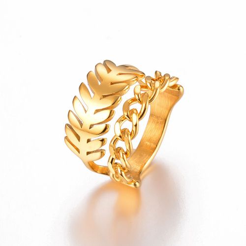 Bague En Acier Inoxydable Pour Femme, Bijoux Imperméables Délicats, Cuir Chevelu, Plaqué Or 18 Carats, Mode Minimaliste, Chimicate