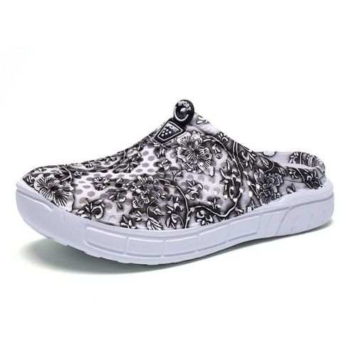 Chaussures À Trous Creux-Demi-Pantoufles Légères Et Respirantes Pour Femme-163grey,39