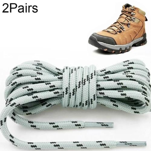 2 Paires Rondes Haute Densité Tissage Chaussures Lacets Randonnée En Plein Air Corde Coulissante Baskets Chaussure Lacet,Longueur : 160cm 160cm Gris Clair-Noir,160cm