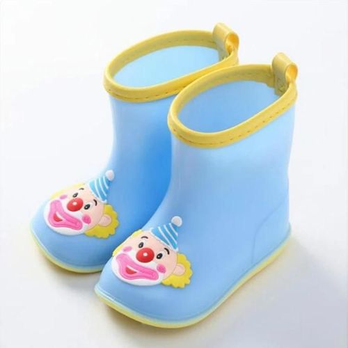 Bottes De Pluie De Dessin Animé Pour Enfants-Clown En Caoutchouc Bleu Design,15,5 Cm Clown Bleu,Longueur Intérieure 15,5 Cm